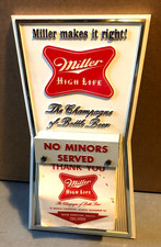 VINTAGE MILLER HIGH LIFE BEER BAR- STORE CALENDAR SIGN DISPLAY 13