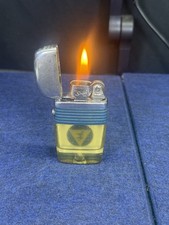 Vintage Scripto Vu-Lighter Blue Band Emblem USA 1960s Tested Working New Flint picture