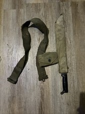 WWII WW2 US True Temper 18”Machete 1943 With Belt And 1943 Med Pouch picture