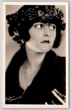Antique Silent Film Star Sylvia Breamer Dramatic Portrait 1926 RPPC picture