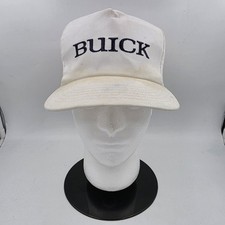 Vintage 1990's Buick Adjustable Hat OSFA General Motors White Cap USA ***READ*** picture