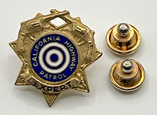 VINTAGE CALIFORNIA HIGHWAY PATROL CHP EXPERT MARKSMANSHIP SHOOTING STAR PIN picture