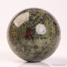 528g69mm Dragon Blood Sphere Crystal Ball Stone Quartz Reiki Healing Jasper picture