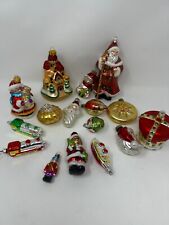 VTG  Handblown Glass Hand Painted Multicolor Christmas Tree Ornaments 16 picture