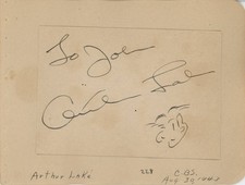 Arthur Lake & Fay Bainter - Clipped Signatures Affixed to Album Page picture