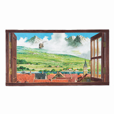 Ghibli Museum Howl's Moving Castle Window Wall Art Print with Certificate New picture