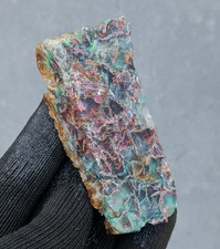 70gr Rare Chrysocolla With Copper In Chalcedony Slab Rought Collector Pieces picture