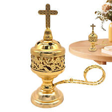 Censer Incense Burner Metal Decorative Cross Incense Burner For Home & Church picture