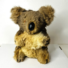 Vintage Australian Koala Bear 10” Plush w/ Kangaroo Fur Stuffed Animal Souvenir picture