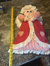 Vintage Hand-Crafted Cloth Mrs. Claus / Christmas Angel Plush Wall Hanging Decor picture