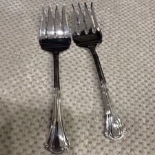 2 pc INTERNATIONAL Silver FLAIR Silverplate large Fork picture