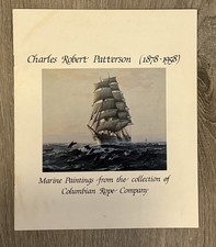 6 Charles Robert Patterson Ship Painting Prints Columbian Rope, Booklet, Letter picture
