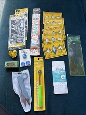 Vintage Sewing Notions Lot - Buttons, Snaps, Wheel, Needles, Zip, Etc. picture