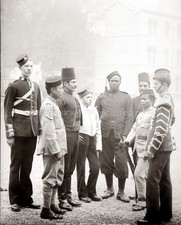 British Army Colonial Regiments Sons Empire Soldiers Vtg. Photo 19thC. picture