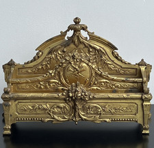 French Antique Ormolu Gilt Bronze Letter Holder Mail Desk Rack Louis XVI 19th C picture
