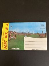 Fort DIx New Jersey Military Troops Map Souvenir Folder Postcard Dexter Press picture