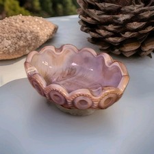 Weishar Glass Gray Marble Ashtray 4.25
