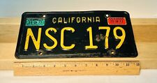 Vintage 1963 California Black License Plate NSC 179 Original Paint; 1971/73 Tags picture
