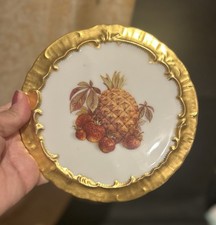 Set Of 2 Antique Vintage Bavarian German Fruit Decorative Wall Plates picture