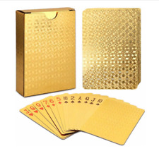 24k Gold Foil Poker Playing Cards With Matching Box picture