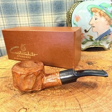 Mid-Century FIELDSTUB (Custombilt) UNSMOKED SQUAT SCOOP POT Estate Pipe & BOX picture