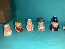 Vintage Pewter thimble LOT of 13 Male Figure & 6 Female figure made in England picture