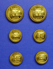 PORT LINE Replacement Buttons 6 Union Jack Ocean Liners Officer by Gaunt, London picture
