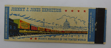 Vintage Johnny J Jones Exposition Matchbook Cover Diamond Match Circus Railroad picture