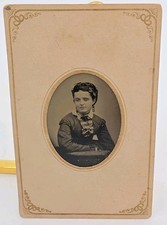 Antique Tintype L.B.Howard Photo Pretty Older Victorian Woman Lady Massachusetts picture