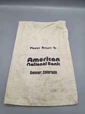 Vintage American National Bank Canvas Bank Bag. picture