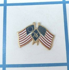 Vintage Pinback Tie Tack Pin Collectible Spirit of 76 1776-1976 USA Flag Hat picture