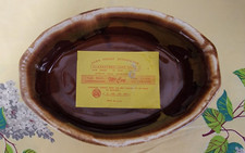 Vintage McCOY Pottery USA 7070 Brown DRIP WARE 9