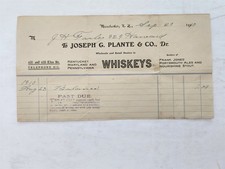 1910 antique JOSEPH G PLANTE & CO manchester nh WHISKEY bottlers FRANK JONES ALE picture