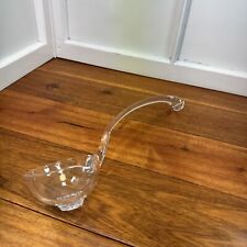 Clear Heavy Glass Punch Serving Ladle 14 in Vintage Bright & Clear picture