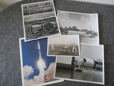 NASA MSFC/MICHOUD/KSC APOLLO SATURN S-1C ORIGINAL PHOTOS (4)+MANNED FLIGHT LITHO picture