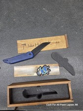 Hoback Radford Titanium Juma Blue Snake / DLC Black Stonewash CPM-20cv psalm 23 picture