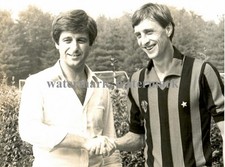 Original Johan Cruijff Milan Jersey Photo with Gianni Rivera Mundialito 1981 picture