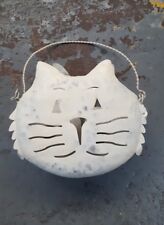 Metal Cat Wash Tin Candleholder Tea Light picture