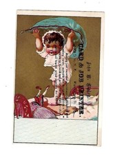 c1880's Trade Card Jonh W. Bishop, Card & Job Printer picture