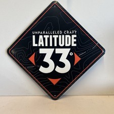 Latitude 33 Brewery Metal Beer Sign San Diego CA 12” X 12” Unparalleled Craft picture