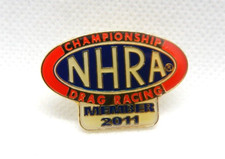NHRA Member 2011 Drag Racing Race Hat Metal Enamel Pin National Hot Rod Assoc picture