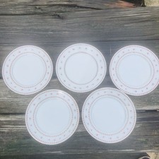Bone China Salad Plates Rose Floral Gold Detail Victoria Austria 7 1/2” Set of 5 picture