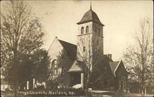 Antique RPPC Meriden New Hampshire NH Congregational Church picture