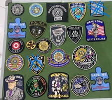 20 Pc New York Police Patch Lot NYPD K9 Westchester Nassau State Police Trump picture