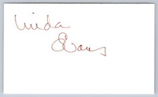 Linda Evans Autograph Signed Index Card Actress Dynasty TV Star picture