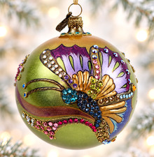 Jay Strongwater glass ball ornament jeweled crystals Butterfly **Bees Missing picture