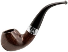 Peterson Aran Smooth Finish Nickel Mounted Medium Bent Apple Briar Pipe (03) picture