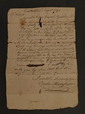 1798 antique MORNING STAR LODGE east hartford ct REUBEN CHAMPION MASONIC LETTER picture