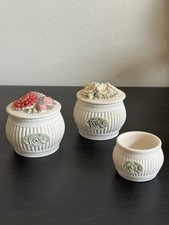 Vintage Handcast Designs Limited Trinket Box Made In UK Lot Of 3 picture