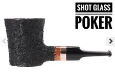 Dagner Shot Glass Poker Black Rusticated tobacco pipe briar new unsmoked picture
